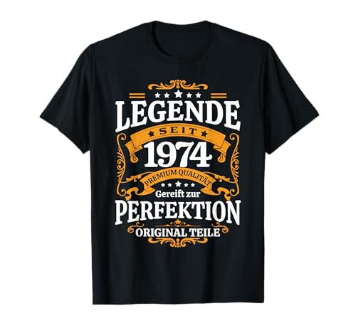 1974 Geburtstag 50 Jahre 50er geburtstag mann T-Shirt von Geschenke Zum 50 Geburtstag Mann Vintage
