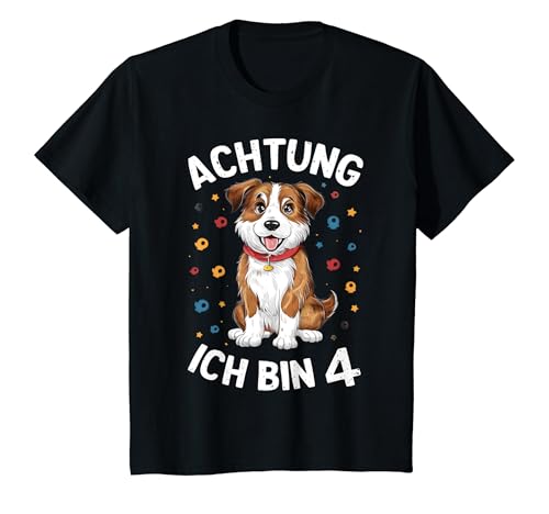 Kinder Achtung Ich Bin 4 Hund Junge 4 Jahre Alt Mischling Hunde T-Shirt Kinder Achtung Ich Bin 4 Hund Junge 4 Jahre Alt Mischling Hunde T-Shirt von Geschenke Zum Geburtstag Für Hundehalter & Kinder