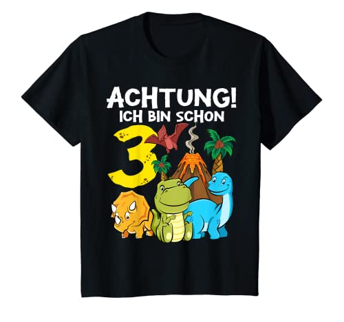 Kinder 3. Geburtstag Dino 3 Jahre Dinosaurier T-Shirt Kinder 3. Geburtstag Dino 3 Jahre Dinosaurier T-Shirt von Geschenke für 3 jährige Jungen Mädchen von Lifua