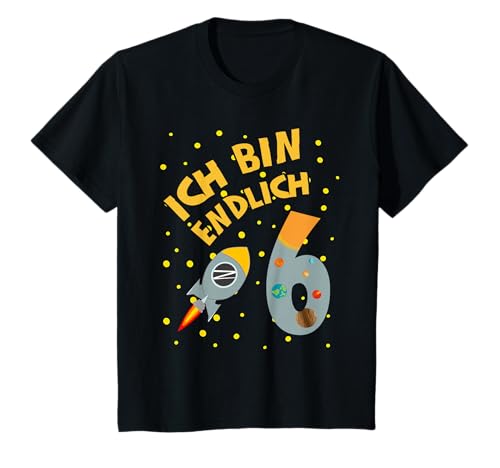 Kinder Geburtstagsshirt Endlich 6 Jahre Rakete Junge 6. Geburtstag T-Shirt Kinder Geburtstagsshirt Endlich 6 Jahre Rakete Junge 6. Geburtstag T-Shirt von Geschenke für 6 jährige Jungen Geburtstag Party