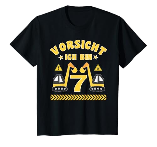 7. Geburtstag Junge Bagger mit Zahl 7 Jahre 7ter Jungen T-Shirt 7. Geburtstag Junge Bagger mit Zahl 7 Jahre 7ter Jungen T-Shirt von Geschenke für 7 jährige Jungs