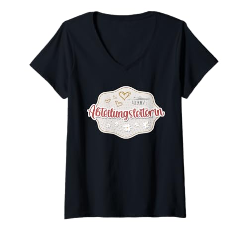 Damen Abschied Chefin Danke An Vorgesetzte Büro Abteilungsleiterin T-Shirt mit V-Ausschnitt Damen Abschied Chefin Danke An Vorgesetzte Büro Abteilungsleiterin T-Shirt mit V-Ausschnitt von Geschenke für Abteilungsleiterin & Chefin Danke