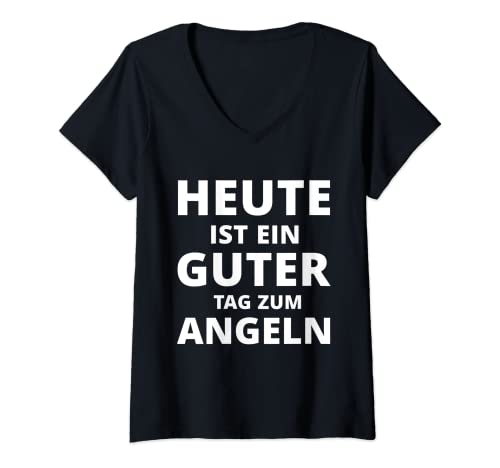 Damen Heute ist ein guter Tag zum Angeln T-Shirt mit V-Ausschnitt Damen Heute ist ein guter Tag zum Angeln T-Shirt mit V-Ausschnitt von Geschenke für Angler