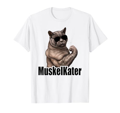 Muskel Kater Gym Katze Herren Fitness Katzen Bodybuilding T-Shirt Muskel Kater Gym Katze Herren Fitness Katzen Bodybuilding T-Shirt von Geschenke für Bodybuilder oder Fitnessliebhaber