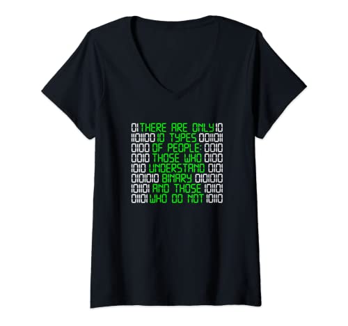 Damen There Are Only 10 Types Of People Computer Informatik Binär T-Shirt mit V-Ausschnitt Damen There Are Only 10 Types Of People Computer Informatik Binär T-Shirt mit V-Ausschnitt von Geschenke für Computer IT-Nerds & Programmierer
