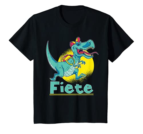Kinder Fiete Geschenk Name Dinosaurier T-Shirt von Geschenke für Fiete