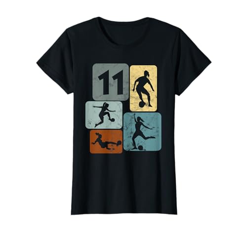 11. Geburtstag Mädchen Fußballerin 11 Jahre Fußballerin T-Shirt 11. Geburtstag Mädchen Fußballerin 11 Jahre Fußballerin T-Shirt von Geschenke für Fußball Mädchen Geburtstag Fußballer