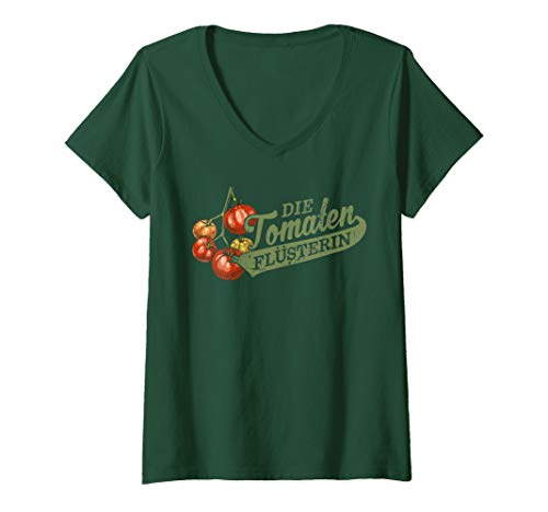 Damen Die Tomaten Flüsterin für Frauen und Gartenfreunde T-Shirt mit V-Ausschnitt Damen Die Tomaten Flüsterin für Frauen und Gartenfreunde T-Shirt mit V-Ausschnitt von Geschenke für Gartenfreunde die Tomaten züchten