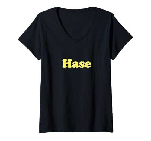 Damen Hase T-Shirt mit V-Ausschnitt Damen Hase T-Shirt mit V-Ausschnitt von Geschenke für Hasen