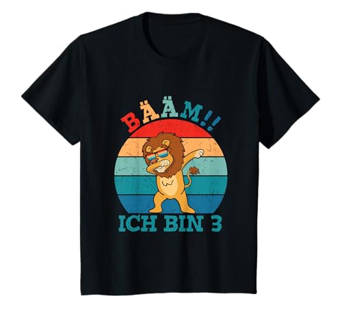 Bääm Ich bin 3 3. Geburtstag 3 Jahre Drei Jungen Löwe T-Shirt Bääm Ich bin 3 3. Geburtstag 3 Jahre Drei Jungen Löwe T-Shirt von Geschenke für Jungen 3. Geburtstag Dabbing Vintage