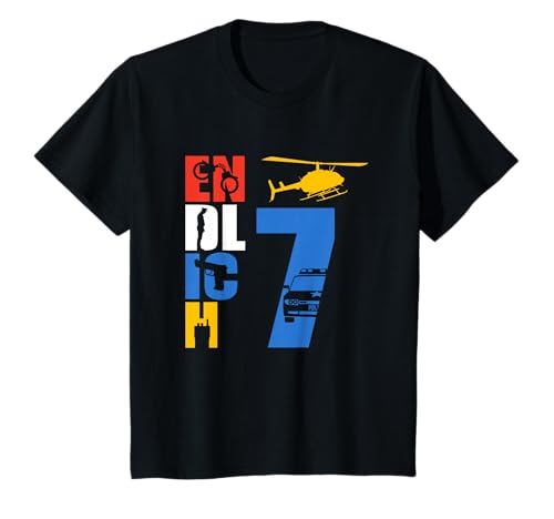 Endlich 7 7. Geburtstag 7 Jahre Sieben Jungen Polizei T-Shirt Endlich 7 7. Geburtstag 7 Jahre Sieben Jungen Polizei T-Shirt von Geschenke für Jungen 7. Geburtstag Polizei