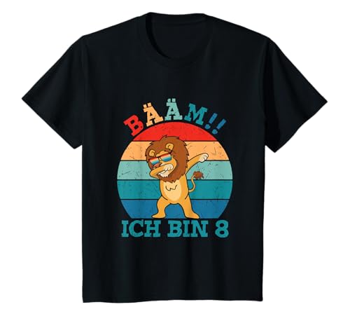 Bääm Ich bin 8 8 Geburtstag 8 Jahre acht Jungen Löwe T-Shirt Bääm Ich bin 8 8 Geburtstag 8 Jahre acht Jungen Löwe T-Shirt von Geschenke für Jungen 8. Geburtstag Dabbing Vintage