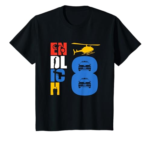 Endlich 8 8. Geburtstag 8 Jahre Acht Jungen Polizei T-Shirt Endlich 8 8. Geburtstag 8 Jahre Acht Jungen Polizei T-Shirt von Geschenke für Jungen 8. Geburtstag Polizei