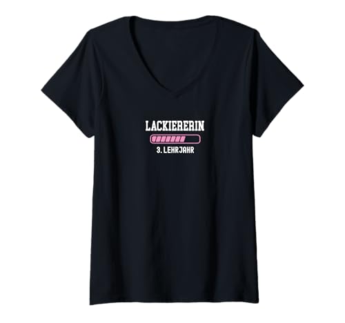 Damen Lackiererin Ausbildung 3 Lehrjahr drittes Jahr Lehre T-Shirt mit V-Ausschnitt Damen Lackiererin Ausbildung 3 Lehrjahr drittes Jahr Lehre T-Shirt mit V-Ausschnitt von Geschenke für Lackiererin Ausbildung zur Lehre