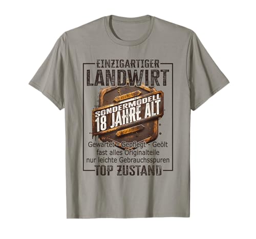 Landwirt 18. Geburtstag Junge 18ter Volljährig 18 Jungen T-Shirt Landwirt 18. Geburtstag Junge 18ter Volljährig 18 Jungen T-Shirt von Geschenke für Landwirte - 18 Geburtstag Junge
