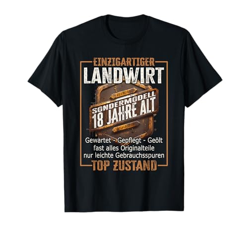 Landwirt 18. Geburtstag Junge 18ter Volljährig 18 Jungen T-Shirt Landwirt 18. Geburtstag Junge 18ter Volljährig 18 Jungen T-Shirt von Geschenke für Landwirte - 18 Geburtstag Junge