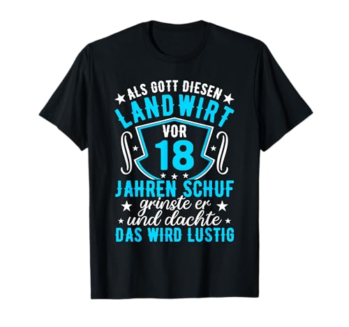 Landwirt 18. Geburtstag Junge 18ter Volljährig 18 Jungen T-Shirt Landwirt 18. Geburtstag Junge 18ter Volljährig 18 Jungen T-Shirt von Geschenke für Landwirte - 18 Geburtstag Junge