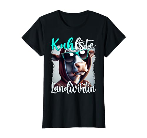 Kuhlste Landwirtin - Für Landwirt Damen Bauer Kuh T-Shirt Kuhlste Landwirtin - Für Landwirt Damen Bauer Kuh T-Shirt von Geschenke für Landwirte Lustige Kuh Geschenke
