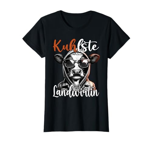 Kuhlste Landwirtin - Für Landwirt Damen Bauer Kuh T-Shirt Kuhlste Landwirtin - Für Landwirt Damen Bauer Kuh T-Shirt von Geschenke für Landwirte Lustige Kuh Geschenke