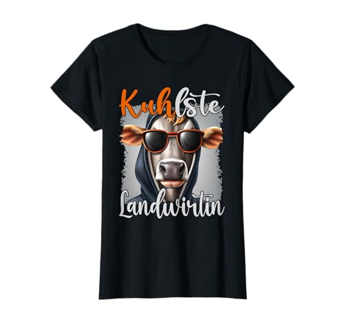 Kuhlste Landwirtin - Für Landwirt Damen Bauer Kuh T-Shirt Kuhlste Landwirtin - Für Landwirt Damen Bauer Kuh T-Shirt von Geschenke für Landwirte Lustige Kuh Geschenke