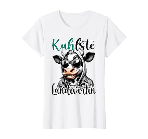 Kuhlste Landwirtin - Für Landwirt Damen Bauer Kuh T-Shirt Kuhlste Landwirtin - Für Landwirt Damen Bauer Kuh T-Shirt von Geschenke für Landwirte Lustige Kuh Geschenke