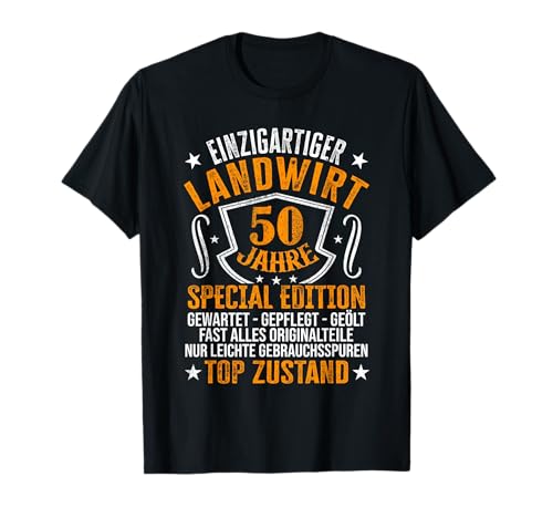 Landwirt 50 Geburtstag Mann 50ster Bauern Männer Herren T-Shirt Landwirt 50 Geburtstag Mann 50ster Bauern Männer Herren T-Shirt von Geschenke für Landwirte zum 50 Geburtstag