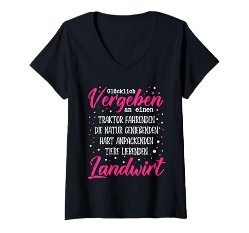 Damen Landwirtin Tshirt, Geschenk für landwirtin Shirt landwirti T-Shirt mit V-Ausschnitt Damen Landwirtin Tshirt, Geschenk für landwirtin Shirt landwirti T-Shirt mit V-Ausschnitt von Geschenke für Landwirtin Lust