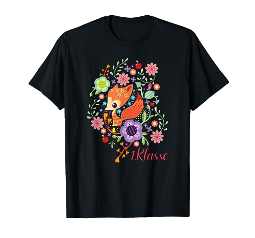 Kinder Erste Klasse Einschulung Süßer Fuchs 1.Klasse 2021 T-Shirt von Geschenke für Mädchen und Jungen zur Einschulung