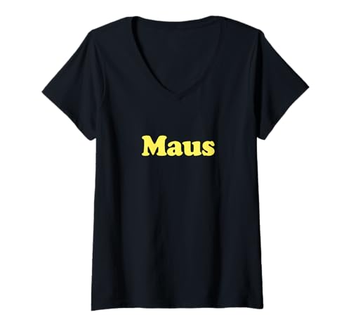 Damen Maus T-Shirt mit V-Ausschnitt Damen Maus T-Shirt mit V-Ausschnitt von Geschenke für Mäuse