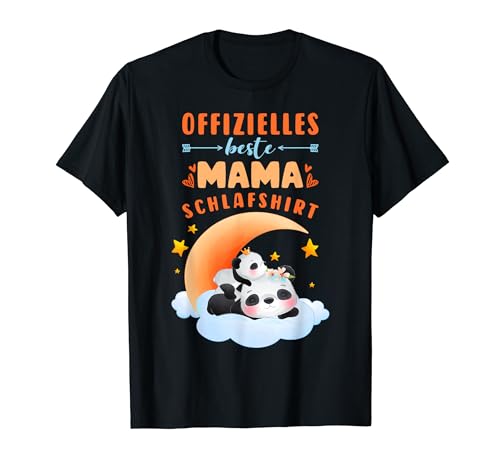 Offizielles Beste Mama Schlafshirt Mutter Panda Muttertag T-Shirt von Geschenke für Mama und Oma. Studio Content Design