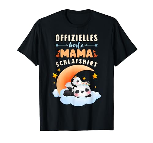 Offizielles Beste Mama Schlafshirt Mutter Panda Muttertag T-Shirt von Geschenke für Mama und Oma. Studio Content Design