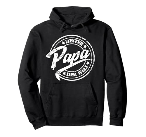 Geschenke für Papa und Opa zum Vatertag - Bester Papa der Welt, Vatertag, Vintage Pullover Hoodie - Schwarz, S - Männer, Erwachsene von Geschenke für Papa und Opa zum Vatertag