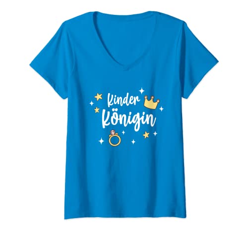 Damen Kinderkönigin Schützenverein Schützenfest Bogenschießen T-Shirt mit V-Ausschnitt Damen Kinderkönigin Schützenverein Schützenfest Bogenschießen T-Shirt mit V-Ausschnitt von Geschenke für Schützen Schützenkönig Geschenkidee