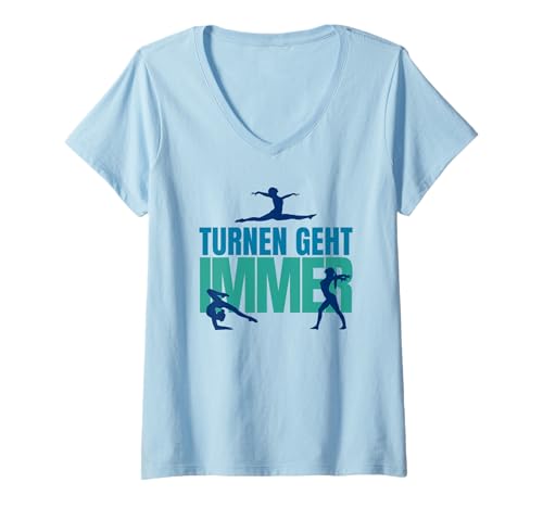 Damen Turnfest Leipzig 2025 Gymnastik Turnen International Sport T-Shirt mit V-Ausschnitt Damen Turnfest Leipzig 2025 Gymnastik Turnen International Sport T-Shirt mit V-Ausschnitt von Geschenke für Sportlehrer Turnen Wettbewerb