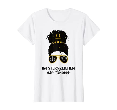 Damen Sternzeichen Waage Geburtstag Tierkreiszeichen Libra T-Shirt Damen Sternzeichen Waage Geburtstag Tierkreiszeichen Libra T-Shirt von Geschenke für Sternzeichen Waage Geschenkidee Frau