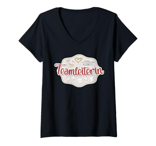 Damen Abschied Chefin Gadgets Büro Vorgesetzte Danke Teamleiterin T-Shirt mit V-Ausschnitt Damen Abschied Chefin Gadgets Büro Vorgesetzte Danke Teamleiterin T-Shirt mit V-Ausschnitt von Geschenke für Teamleiterin & Danke an Vorgesetzte