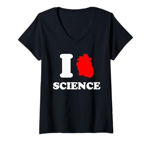Damen Ich Liebe Wissenschaft T-Shirt mit V-Ausschnitt Damen Ich Liebe Wissenschaft T-Shirt mit V-Ausschnitt von Geschenke für Wissenschaftsliebhaber