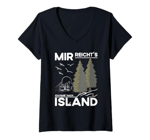 Damen Wohnmobil Gadgets Camper Wohnmobilfans Ich Fahr Nach Island T-Shirt mit V-Ausschnitt Damen Wohnmobil Gadgets Camper Wohnmobilfans Ich Fahr Nach Island T-Shirt mit V-Ausschnitt von Geschenke für Wohnmobilfans & Island Wohnmobil