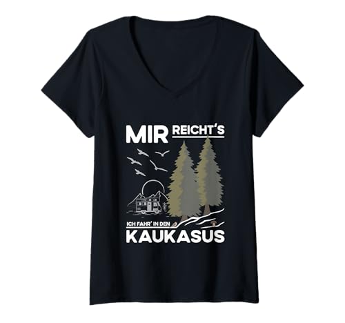 Damen Wohnmobil Gadgets Wohnmobilfans Ich Fahr In Den Kaukasus T-Shirt mit V-Ausschnitt Damen Wohnmobil Gadgets Wohnmobilfans Ich Fahr In Den Kaukasus T-Shirt mit V-Ausschnitt von Geschenke für Wohnmobilfans & Wohnmobil Kaukasus