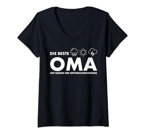 Damen Oma T-Shirt mit V-Ausschnitt Damen Oma T-Shirt mit V-Ausschnitt von Geschenke für die beste Oma