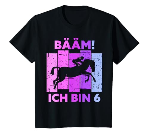 6. Geburtstag Mädchen Sechs Jahre Alt Pferd BÄÄM! ICH BIN 6 T-Shirt 6. Geburtstag Mädchen Sechs Jahre Alt Pferd BÄÄM! ICH BIN 6 T-Shirt von Geschenke und Sprüche