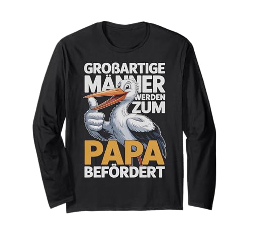 Werdender Vater Spruch Lustig Baby Ankündigung Vatertag Papa Langarmshirt von Geschenke werdende Väter und frischgebackene Papas