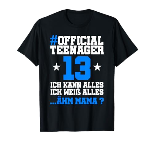 13. Geburtstag Jungen Offiziell 13 Jahre Official Teenager T-Shirt 13. Geburtstag Jungen Offiziell 13 Jahre Official Teenager T-Shirt von Geschenke zum 13 Geburtstag lustig Junge witzig