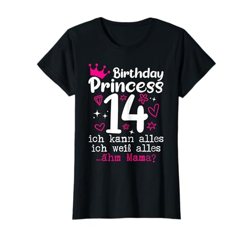 14. Geburtstag Mädchen Endlich 14 Jahre Prinzessin 14er T-Shirt 14. Geburtstag Mädchen Endlich 14 Jahre Prinzessin 14er T-Shirt von Geschenke zum 14 Geburtstag lustig Mädchen witzig