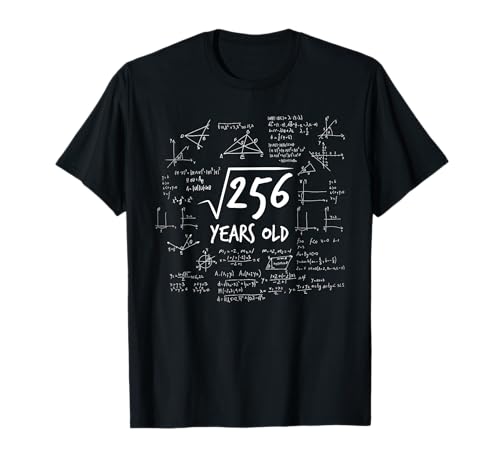 16. Geburtstag - Wurzel aus 256 Mathematik Nerd Mathe T-Shirt 16. Geburtstag - Wurzel aus 256 Mathematik Nerd Mathe T-Shirt von Geschenke zum 16. Geburtstag - 16 Jahre alt