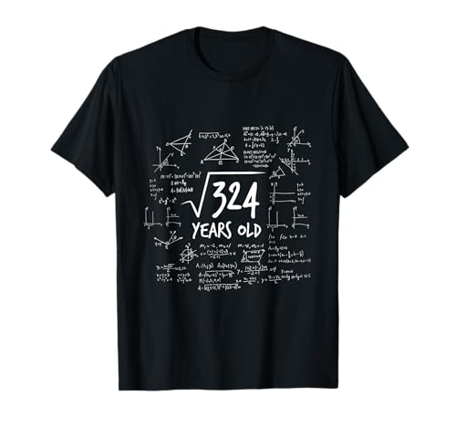 18. Geburtstag - Wurzel aus 324 - Mathematik Nerd Mathe T-Shirt 18. Geburtstag - Wurzel aus 324 - Mathematik Nerd Mathe T-Shirt von Geschenke zum 18. Geburtstag | 18 Jahre alt