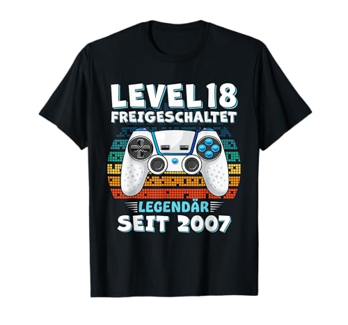 18 Geburtstag Junge Jungen Dekoration 2007 18er Geburtstag T-Shirt 18 Geburtstag Junge Jungen Dekoration 2007 18er Geburtstag T-Shirt von Geschenke zum 18. Geburtstag für Männer mit 18