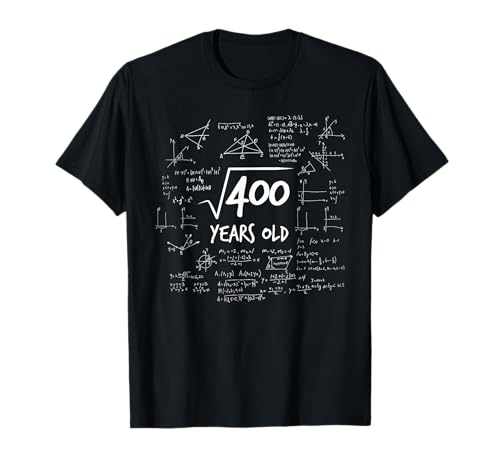 20. Geburtstag - Wurzel aus 400 Mathematik Nerd Mathe T-Shirt 20. Geburtstag - Wurzel aus 400 Mathematik Nerd Mathe T-Shirt von Geschenke zum 20. Geburtstag - 20 Jahre alt