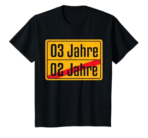 Kinder 3. Geburtstag Lustiges Verkehrsschild 3 Jahre alt Schild T-Shirt Kinder 3. Geburtstag Lustiges Verkehrsschild 3 Jahre alt Schild T-Shirt von Geschenke zum 3. Geburtstag für Kinder mit 3