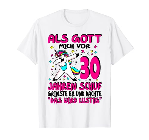 30 Geburtstag Frauen 30 Jahre Frau 30er Das wird lustig T-Shirt von Geschenke zum 30 Geburtstag Frau 30 Jahre 30er